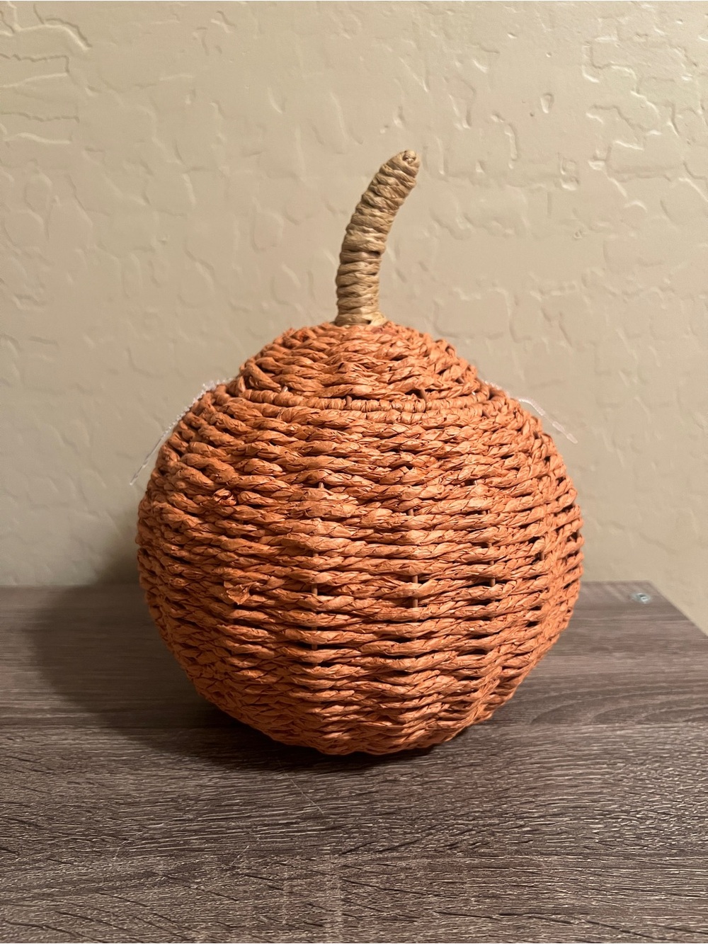 Target Bullseye Pumpkin Basket Orange Wicker Lid NWOT